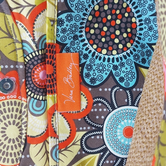 Vera Bradley Straw Bucket Tote Flower Shower - Picture 11 of 11